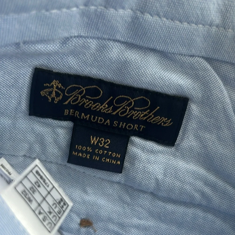 Brooks Brothers Shorts Seersucker Blue Striped Men's 32 Country Club Preppy